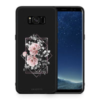 Thumbnail for Θήκη Samsung S8 Frame Flower από τη Smartfits με σχέδιο στο πίσω μέρος και μαύρο περίβλημα | Samsung S8 Frame Flower case with colorful back and black bezels