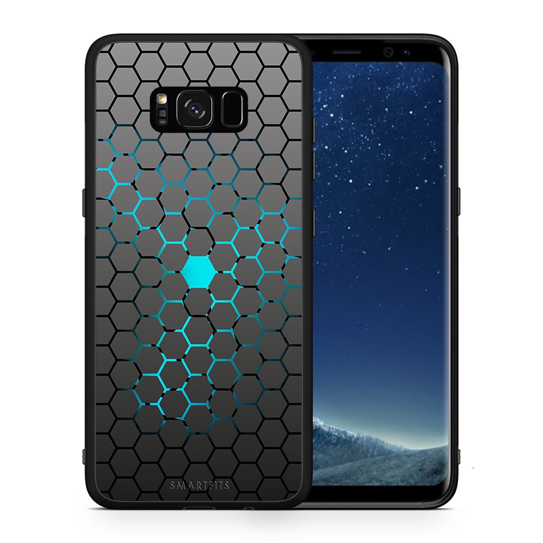 Θήκη Samsung S8 Hexagonal Geometric από τη Smartfits με σχέδιο στο πίσω μέρος και μαύρο περίβλημα | Samsung S8 Hexagonal Geometric case with colorful back and black bezels