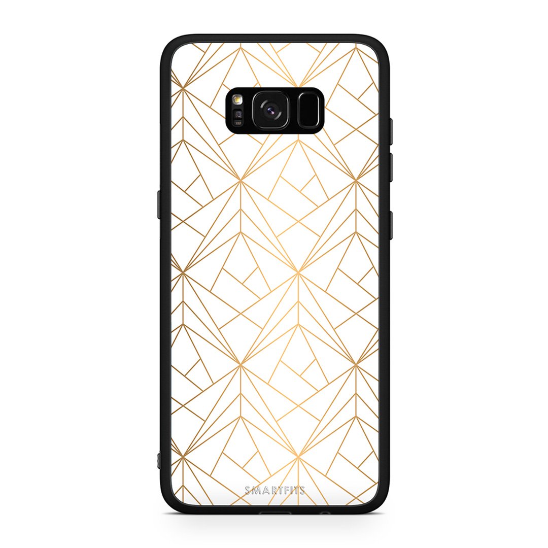 111 - Samsung S8 Luxury White Geometric case, cover, bumper