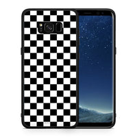 Thumbnail for Θήκη Samsung S8+ Squares Geometric από τη Smartfits με σχέδιο στο πίσω μέρος και μαύρο περίβλημα | Samsung S8+ Squares Geometric case with colorful back and black bezels