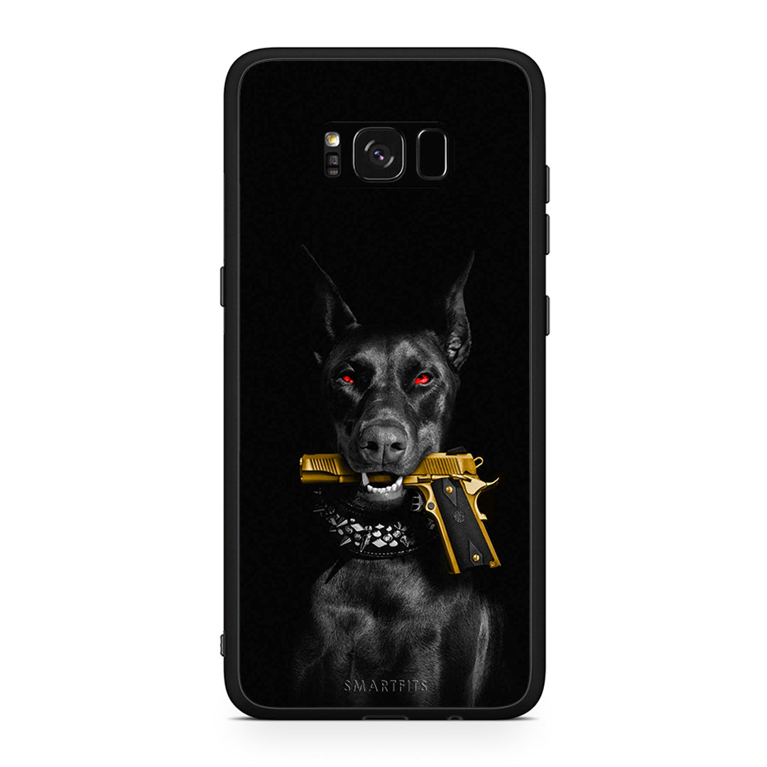 Samsung S8+ Golden Gun Θήκη Αγίου Βαλεντίνου από τη Smartfits με σχέδιο στο πίσω μέρος και μαύρο περίβλημα | Smartphone case with colorful back and black bezels by Smartfits