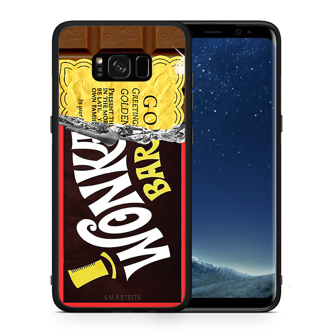 Θήκη Samsung S8 Golden Ticket από τη Smartfits με σχέδιο στο πίσω μέρος και μαύρο περίβλημα | Samsung S8 Golden Ticket case with colorful back and black bezels