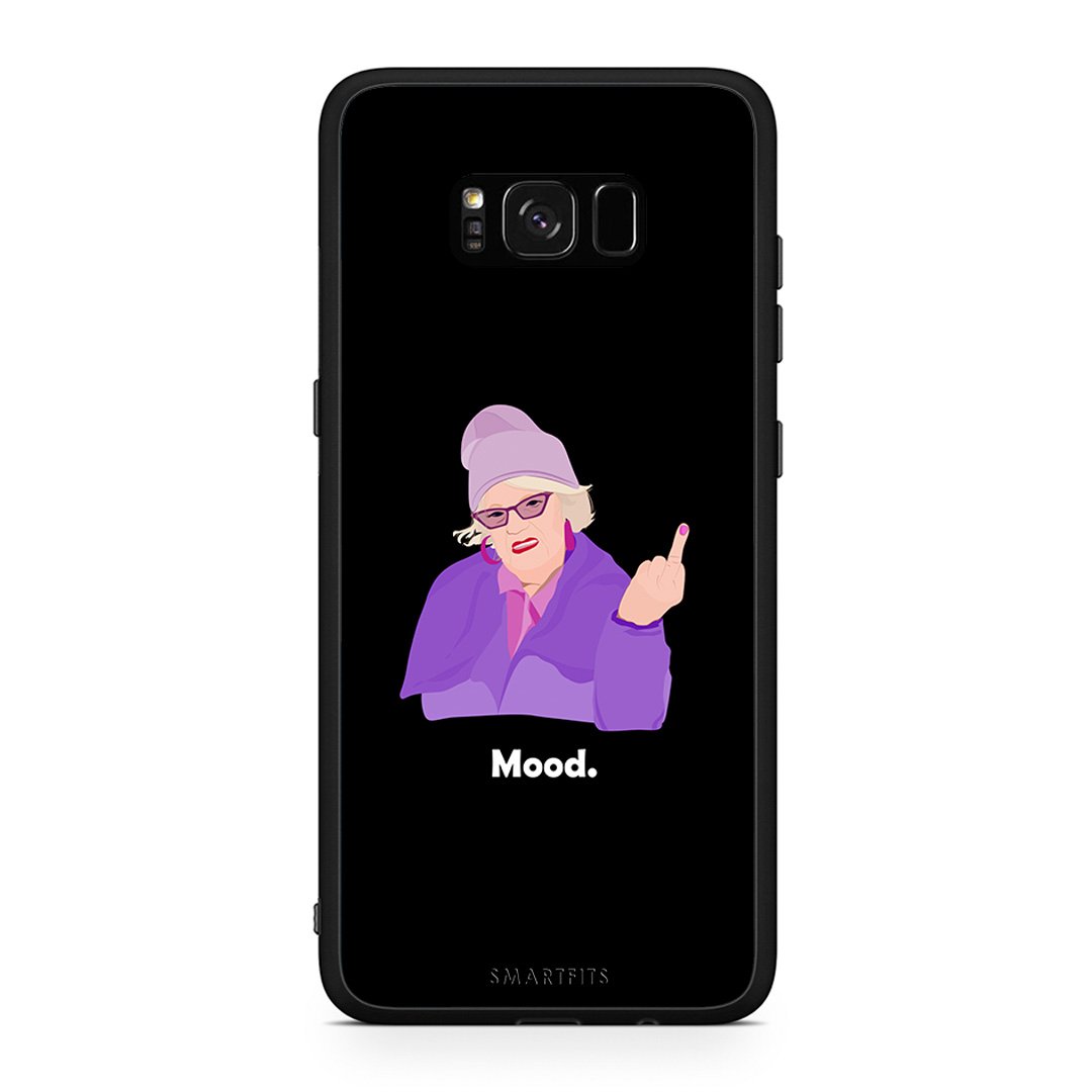 Samsung S8 Grandma Mood Black θήκη από τη Smartfits με σχέδιο στο πίσω μέρος και μαύρο περίβλημα | Smartphone case with colorful back and black bezels by Smartfits