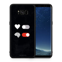 Thumbnail for Θήκη Αγίου Βαλεντίνου Samsung S8 Heart Vs Brain από τη Smartfits με σχέδιο στο πίσω μέρος και μαύρο περίβλημα | Samsung S8 Heart Vs Brain case with colorful back and black bezels