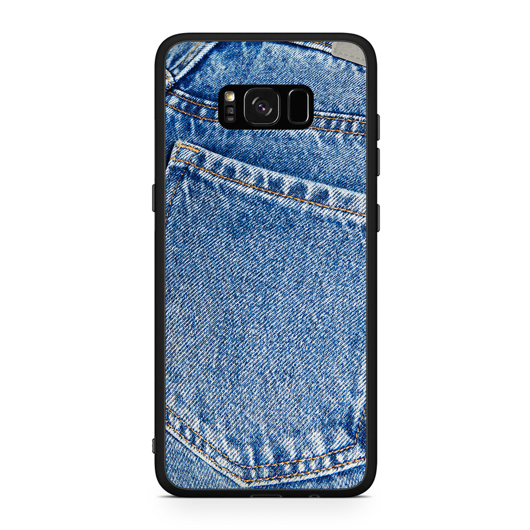 Samsung S8+ Jeans Pocket θήκη από τη Smartfits με σχέδιο στο πίσω μέρος και μαύρο περίβλημα | Smartphone case with colorful back and black bezels by Smartfits