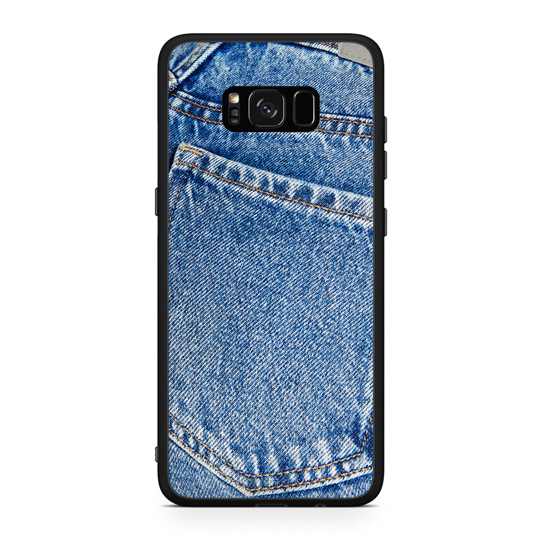 Samsung S8 Jeans Pocket θήκη από τη Smartfits με σχέδιο στο πίσω μέρος και μαύρο περίβλημα | Smartphone case with colorful back and black bezels by Smartfits