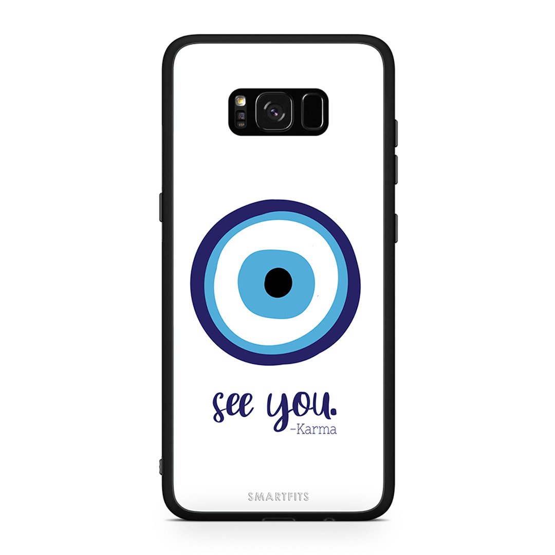 Samsung S8 Karma Says θήκη από τη Smartfits με σχέδιο στο πίσω μέρος και μαύρο περίβλημα | Smartphone case with colorful back and black bezels by Smartfits