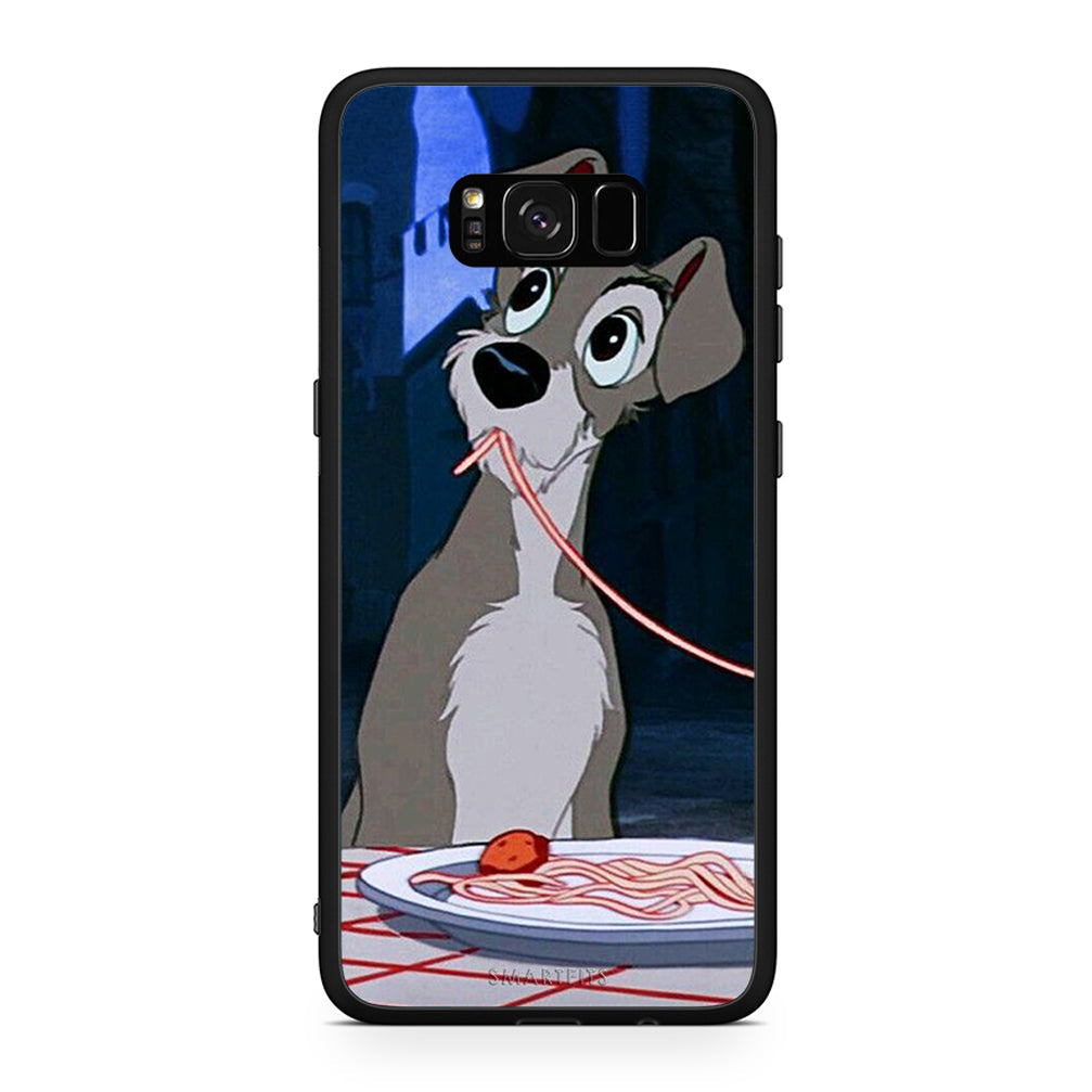 Samsung S8 Lady And Tramp 1 Θήκη Αγίου Βαλεντίνου από τη Smartfits με σχέδιο στο πίσω μέρος και μαύρο περίβλημα | Smartphone case with colorful back and black bezels by Smartfits