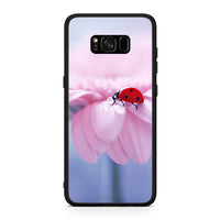 Thumbnail for Samsung S8 Ladybug Flower θήκη από τη Smartfits με σχέδιο στο πίσω μέρος και μαύρο περίβλημα | Smartphone case with colorful back and black bezels by Smartfits