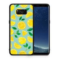 Thumbnail for Θήκη Samsung S8+ Lemons από τη Smartfits με σχέδιο στο πίσω μέρος και μαύρο περίβλημα | Samsung S8+ Lemons case with colorful back and black bezels