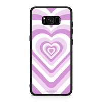 Thumbnail for Samsung S8+ Lilac Hearts θήκη από τη Smartfits με σχέδιο στο πίσω μέρος και μαύρο περίβλημα | Smartphone case with colorful back and black bezels by Smartfits