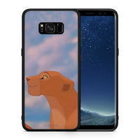 Thumbnail for Θήκη Αγίου Βαλεντίνου Samsung S8 Lion Love 2 από τη Smartfits με σχέδιο στο πίσω μέρος και μαύρο περίβλημα | Samsung S8 Lion Love 2 case with colorful back and black bezels