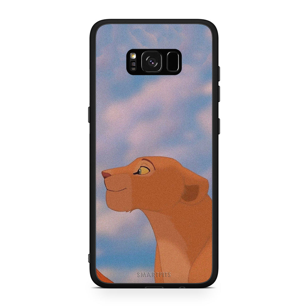 Samsung S8 Lion Love 2 Θήκη Αγίου Βαλεντίνου από τη Smartfits με σχέδιο στο πίσω μέρος και μαύρο περίβλημα | Smartphone case with colorful back and black bezels by Smartfits