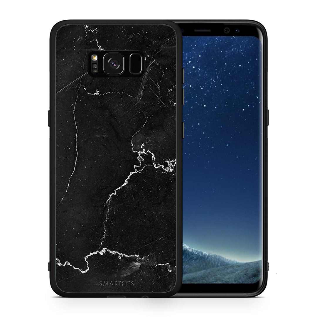 Θήκη Samsung S8 Marble Black από τη Smartfits με σχέδιο στο πίσω μέρος και μαύρο περίβλημα | Samsung S8 Marble Black case with colorful back and black bezels