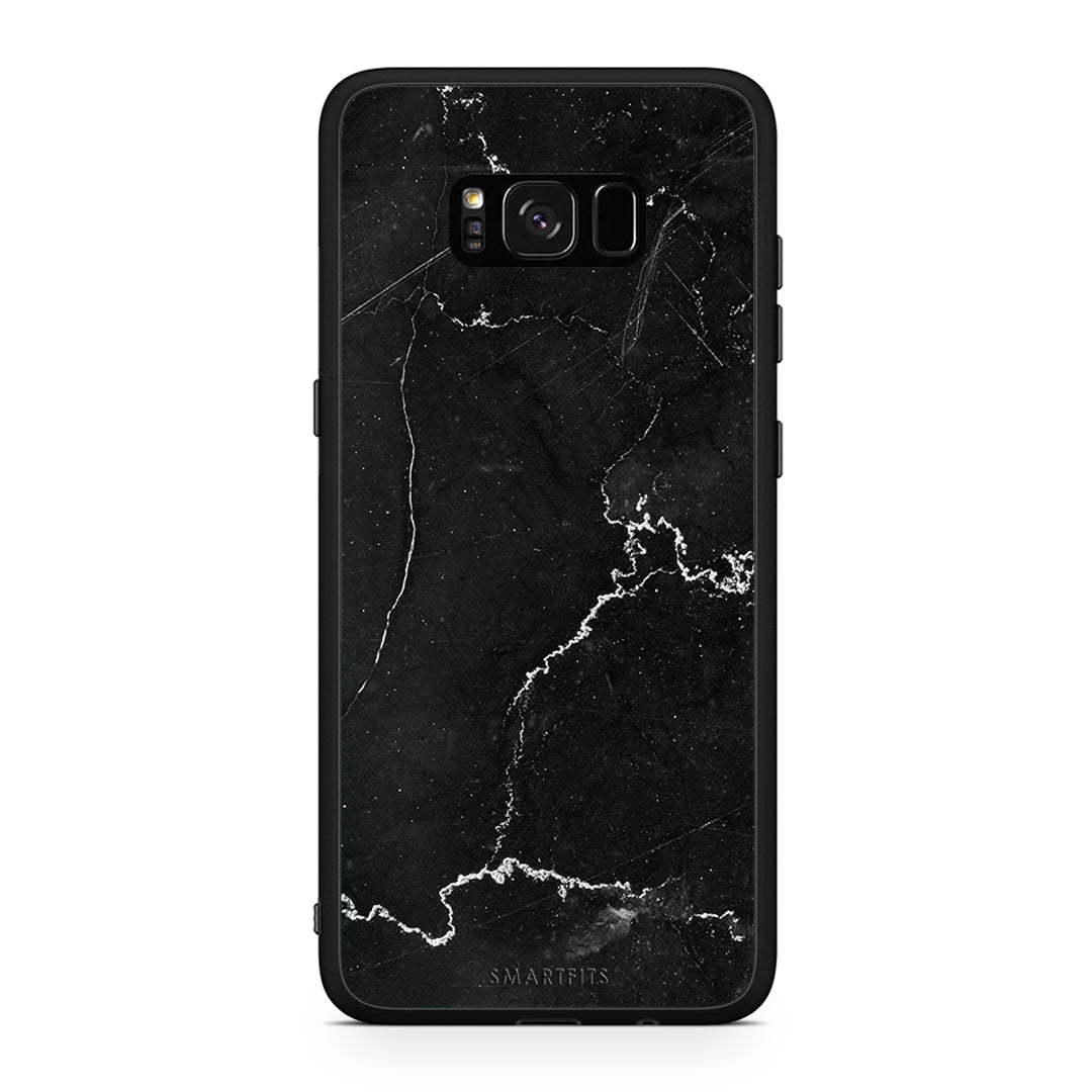 Samsung S8 Marble Black θήκη από τη Smartfits με σχέδιο στο πίσω μέρος και μαύρο περίβλημα | Smartphone case with colorful back and black bezels by Smartfits