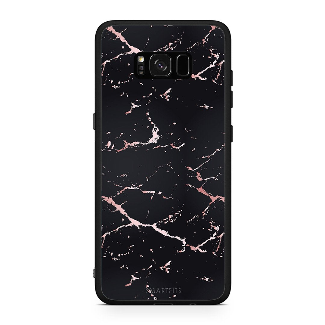 4 - Samsung S8 Black Rosegold Marble case, cover, bumper