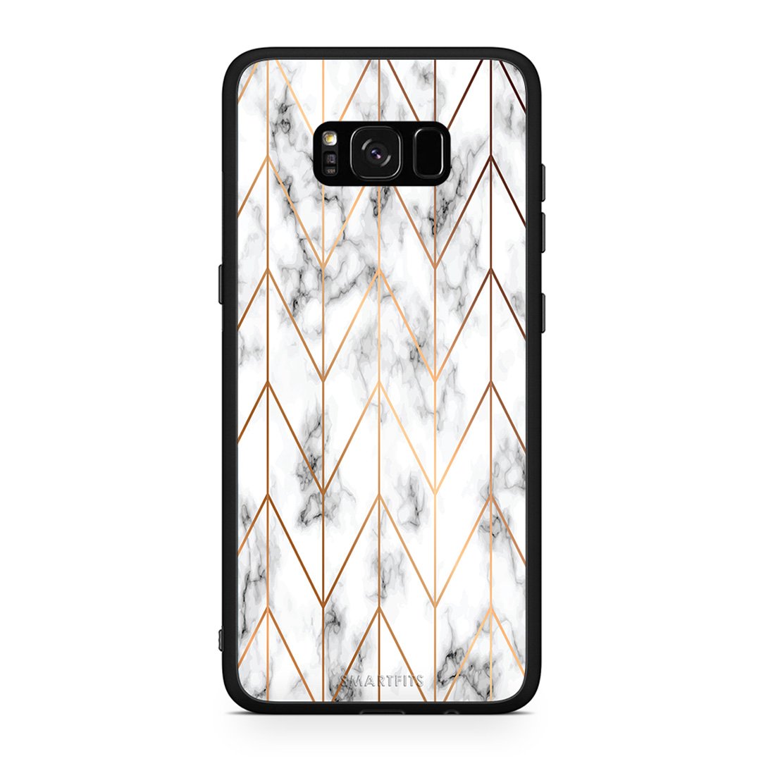 44 - Samsung S8 Gold Geometric Marble case, cover, bumper