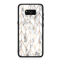 Thumbnail for 44 - Samsung S8 Gold Geometric Marble case, cover, bumper