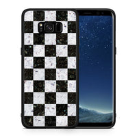 Thumbnail for Θήκη Samsung S8 Square Geometric Marble από τη Smartfits με σχέδιο στο πίσω μέρος και μαύρο περίβλημα | Samsung S8 Square Geometric Marble case with colorful back and black bezels