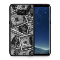 Thumbnail for Θήκη Samsung S8 Money Dollars από τη Smartfits με σχέδιο στο πίσω μέρος και μαύρο περίβλημα | Samsung S8 Money Dollars case with colorful back and black bezels