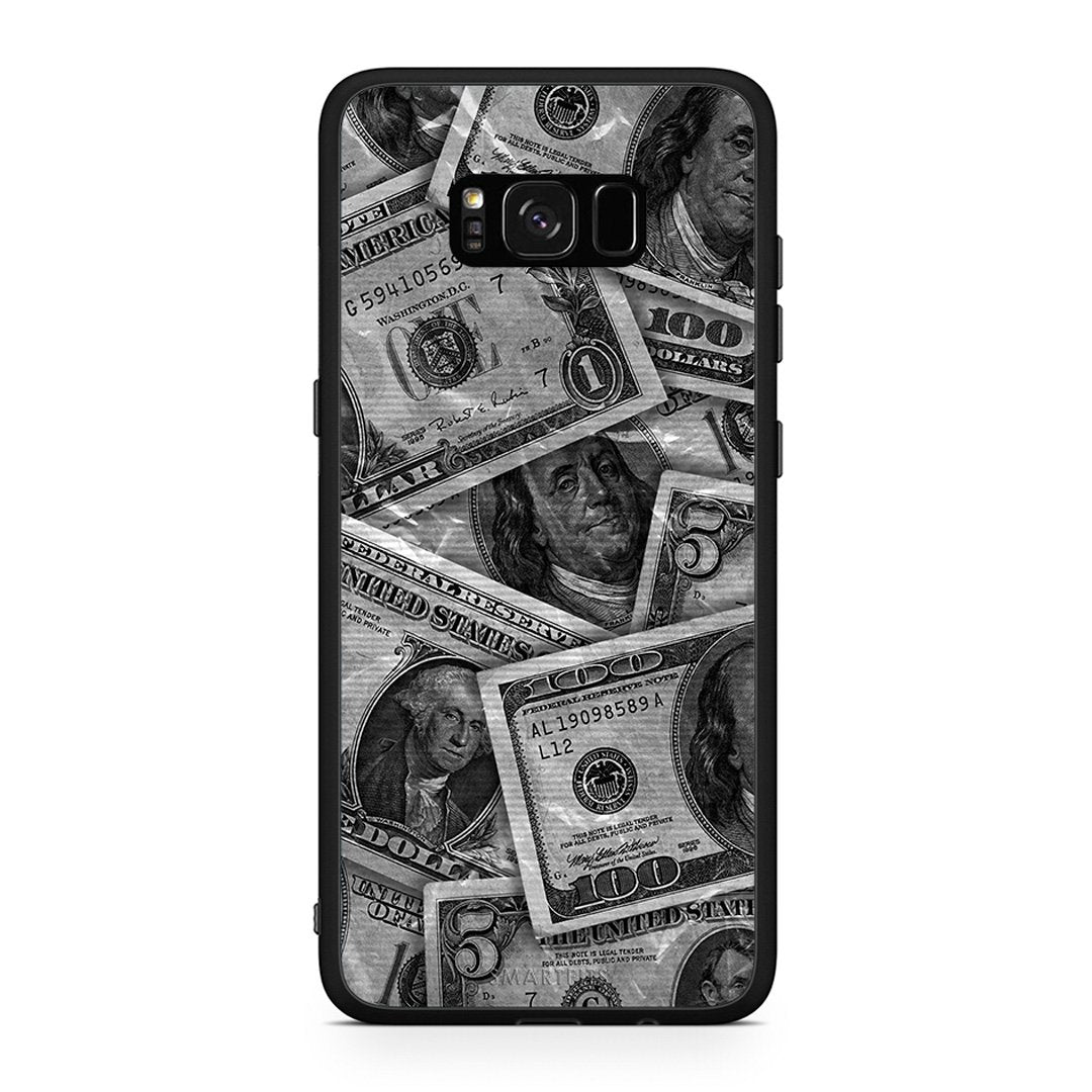 Samsung S8+ Money Dollars θήκη από τη Smartfits με σχέδιο στο πίσω μέρος και μαύρο περίβλημα | Smartphone case with colorful back and black bezels by Smartfits