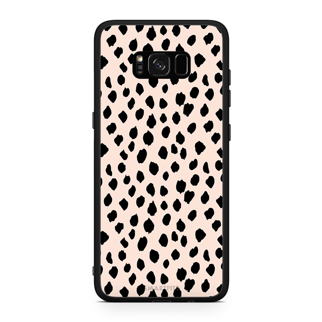Samsung S8 New Polka Dots θήκη από τη Smartfits με σχέδιο στο πίσω μέρος και μαύρο περίβλημα | Smartphone case with colorful back and black bezels by Smartfits