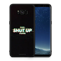 Thumbnail for Θήκη Samsung S8 OMG ShutUp από τη Smartfits με σχέδιο στο πίσω μέρος και μαύρο περίβλημα | Samsung S8 OMG ShutUp case with colorful back and black bezels