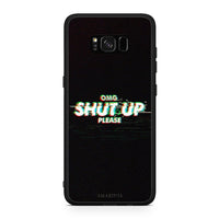 Thumbnail for Samsung S8+ OMG ShutUp θήκη από τη Smartfits με σχέδιο στο πίσω μέρος και μαύρο περίβλημα | Smartphone case with colorful back and black bezels by Smartfits