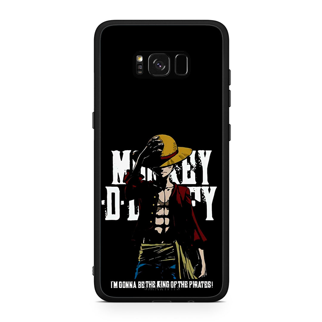 Samsung S8 Pirate King θήκη από τη Smartfits με σχέδιο στο πίσω μέρος και μαύρο περίβλημα | Smartphone case with colorful back and black bezels by Smartfits