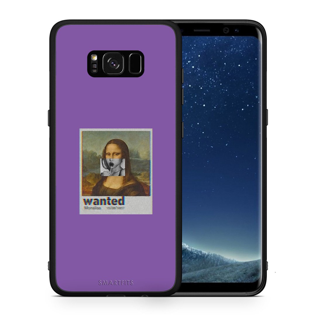 Θήκη Samsung S8 Monalisa Popart από τη Smartfits με σχέδιο στο πίσω μέρος και μαύρο περίβλημα | Samsung S8 Monalisa Popart case with colorful back and black bezels