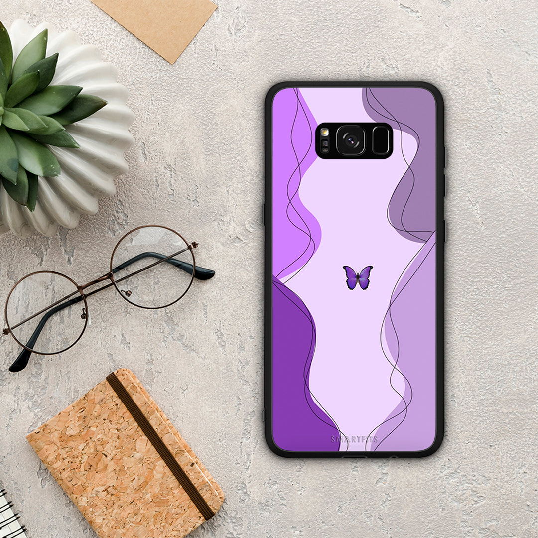 Purple Mariposa - Samsung Galaxy S8+ case