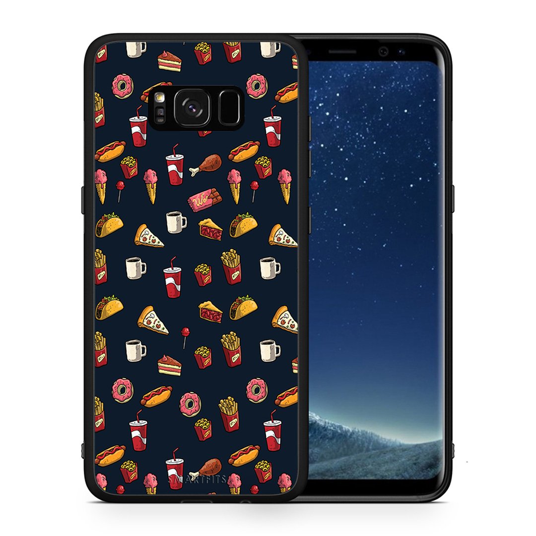 Θήκη Samsung S8 Hungry Random από τη Smartfits με σχέδιο στο πίσω μέρος και μαύρο περίβλημα | Samsung S8 Hungry Random case with colorful back and black bezels