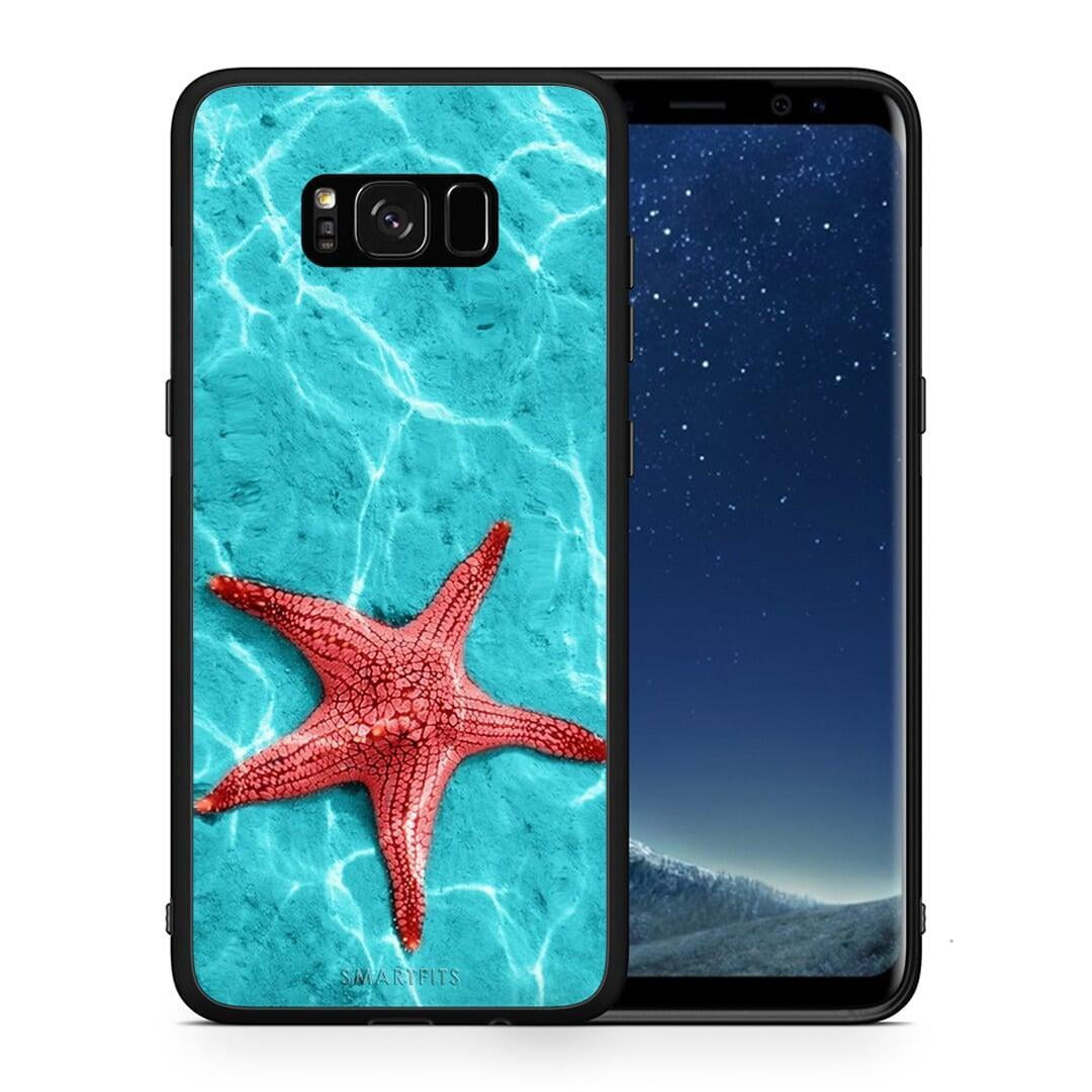 Θήκη Samsung S8+ Red Starfish από τη Smartfits με σχέδιο στο πίσω μέρος και μαύρο περίβλημα | Samsung S8+ Red Starfish case with colorful back and black bezels