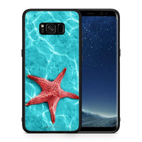 Thumbnail for Θήκη Samsung S8 Red Starfish από τη Smartfits με σχέδιο στο πίσω μέρος και μαύρο περίβλημα | Samsung S8 Red Starfish case with colorful back and black bezels