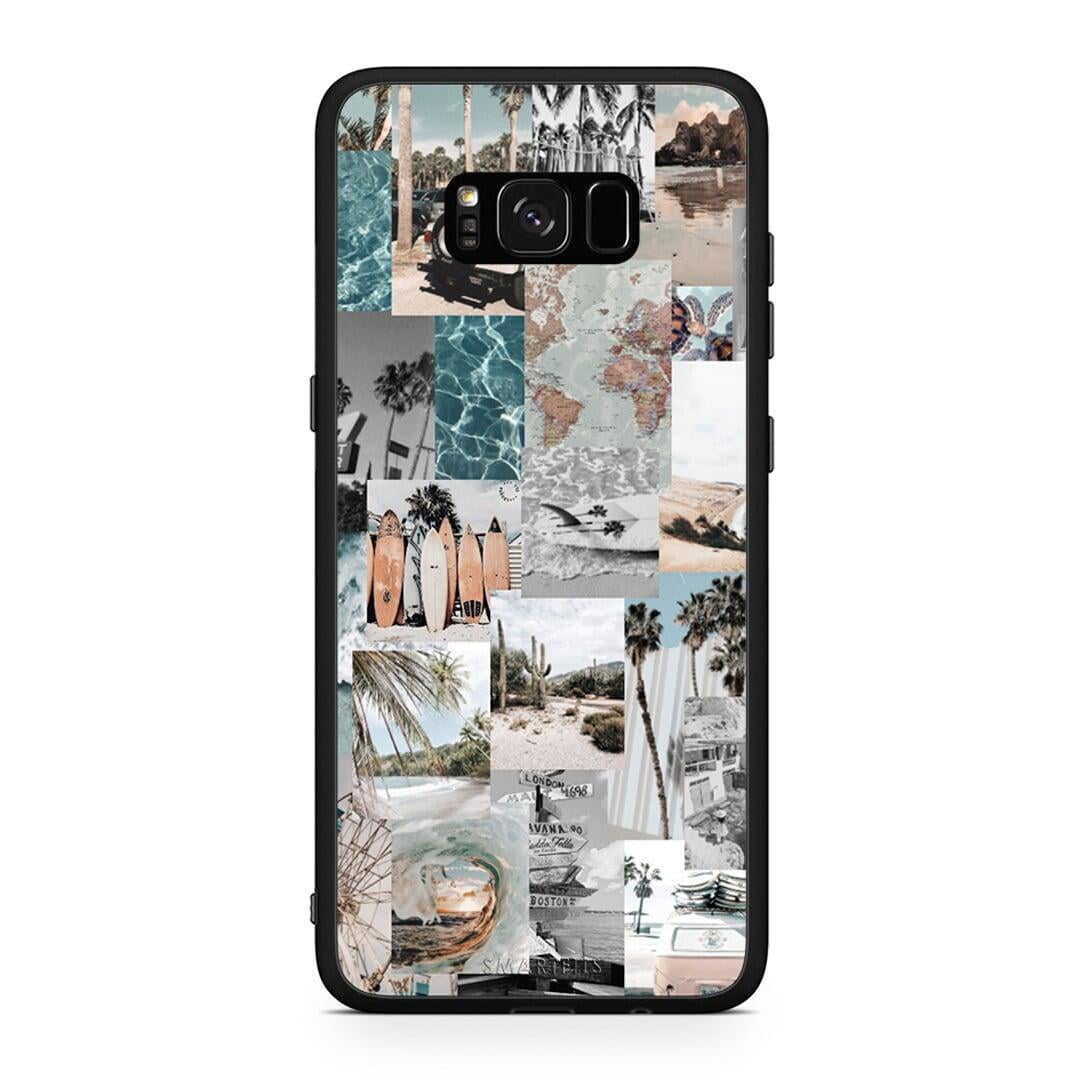 Samsung S8 Retro Beach Life Θήκη από τη Smartfits με σχέδιο στο πίσω μέρος και μαύρο περίβλημα | Smartphone case with colorful back and black bezels by Smartfits