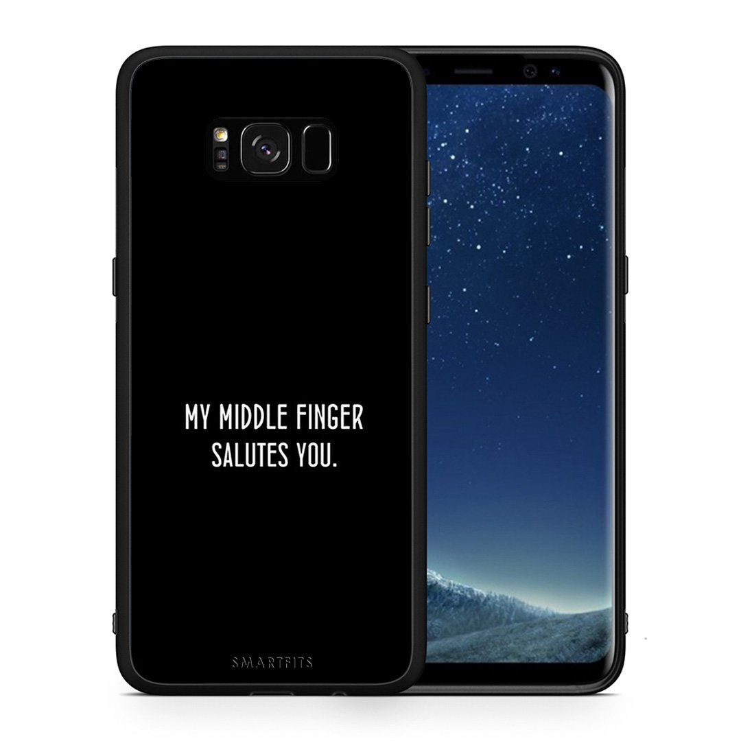 Θήκη Samsung S8 Salute από τη Smartfits με σχέδιο στο πίσω μέρος και μαύρο περίβλημα | Samsung S8 Salute case with colorful back and black bezels