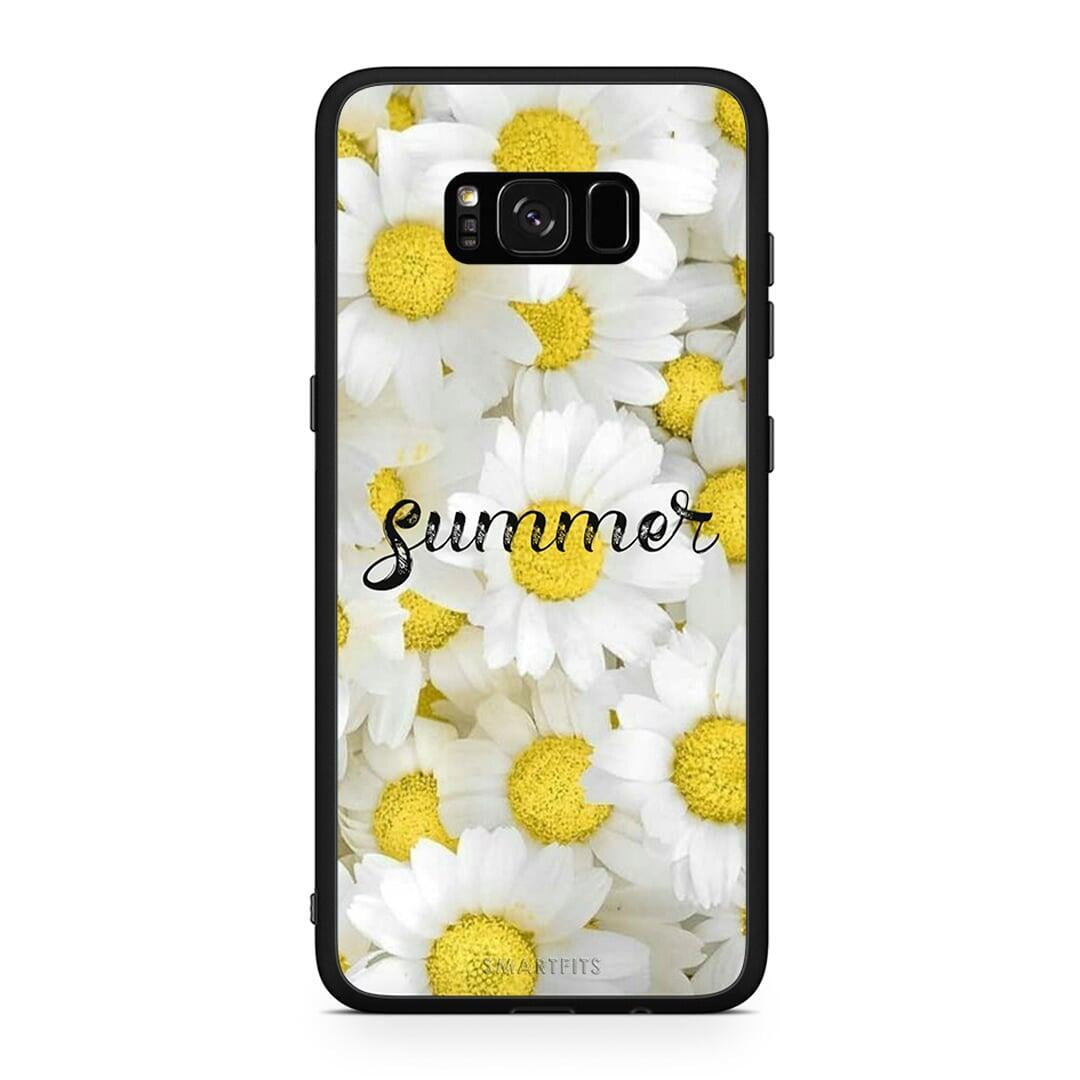 Samsung S8 Summer Daisies Θήκη από τη Smartfits με σχέδιο στο πίσω μέρος και μαύρο περίβλημα | Smartphone case with colorful back and black bezels by Smartfits