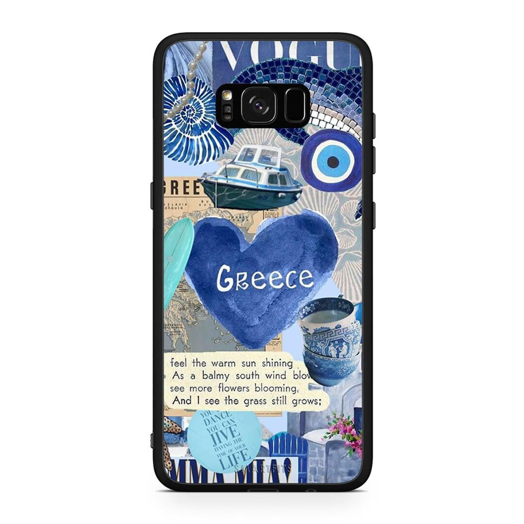 Samsung S8 Summer In Greece Θήκη από τη Smartfits με σχέδιο στο πίσω μέρος και μαύρο περίβλημα | Smartphone case with colorful back and black bezels by Smartfits