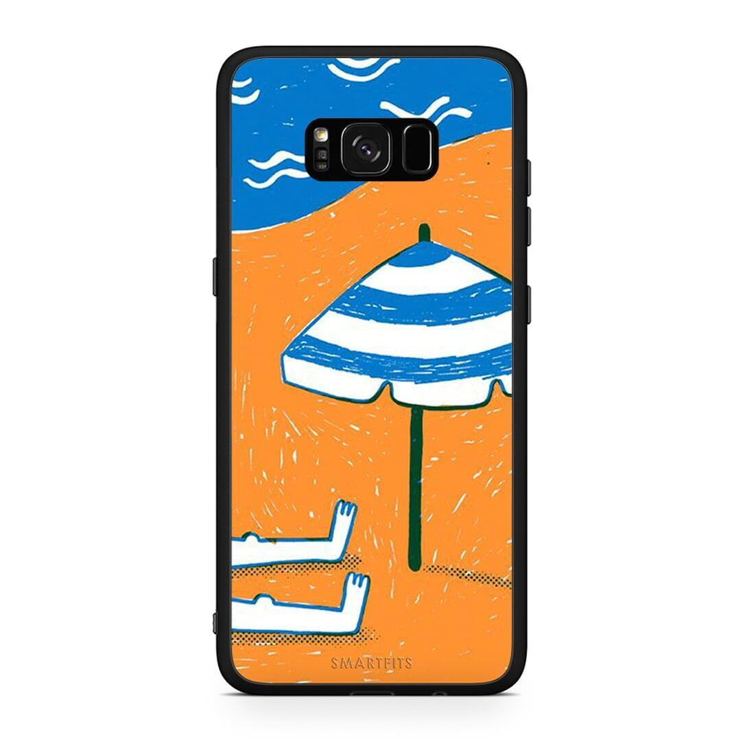 Samsung S8 Summering Θήκη από τη Smartfits με σχέδιο στο πίσω μέρος και μαύρο περίβλημα | Smartphone case with colorful back and black bezels by Smartfits