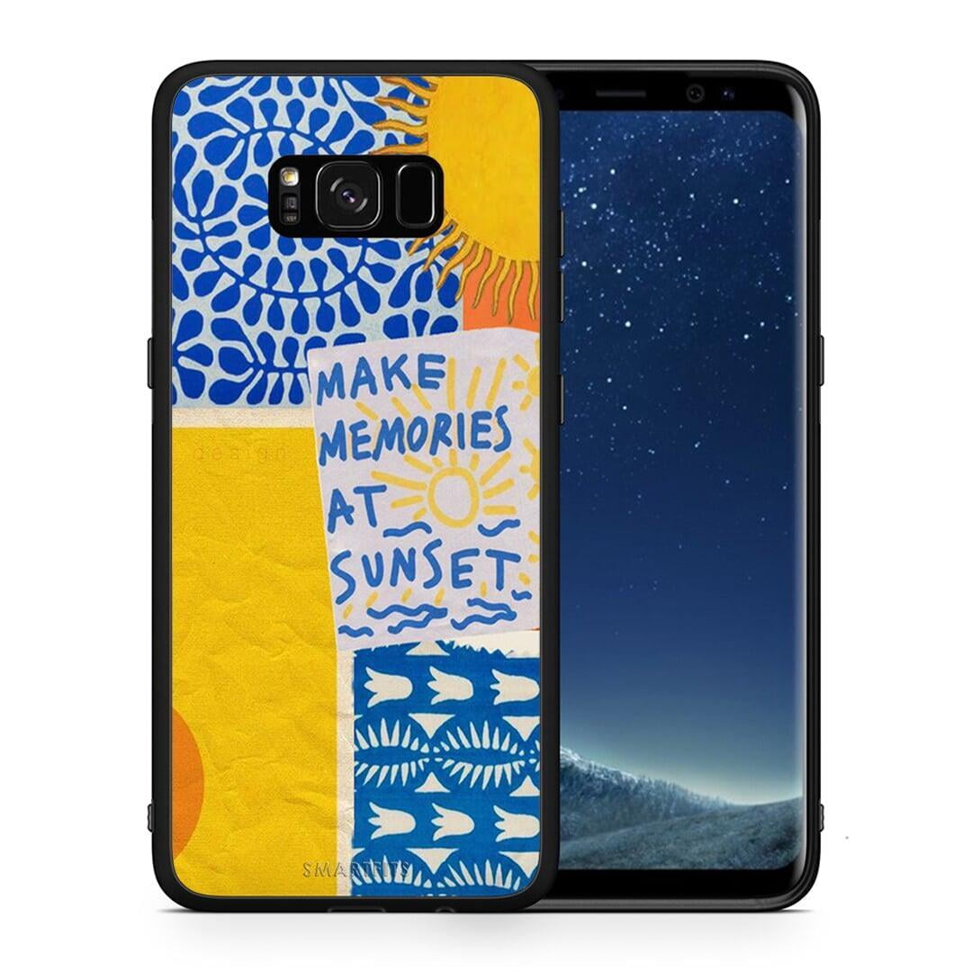 Θήκη Samsung S8 Sunset Memories από τη Smartfits με σχέδιο στο πίσω μέρος και μαύρο περίβλημα | Samsung S8 Sunset Memories case with colorful back and black bezels
