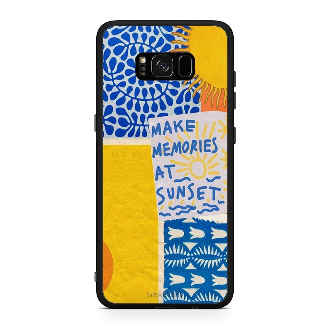 Samsung S8 Sunset Memories Θήκη από τη Smartfits με σχέδιο στο πίσω μέρος και μαύρο περίβλημα | Smartphone case with colorful back and black bezels by Smartfits