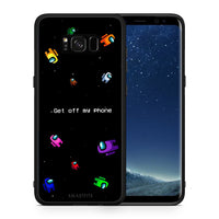 Thumbnail for Θήκη Samsung S8 AFK Text από τη Smartfits με σχέδιο στο πίσω μέρος και μαύρο περίβλημα | Samsung S8 AFK Text case with colorful back and black bezels