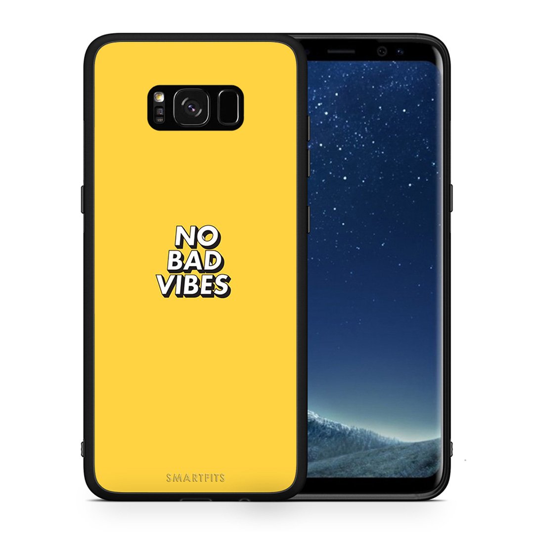 Θήκη Samsung S8+ Vibes Text από τη Smartfits με σχέδιο στο πίσω μέρος και μαύρο περίβλημα | Samsung S8+ Vibes Text case with colorful back and black bezels