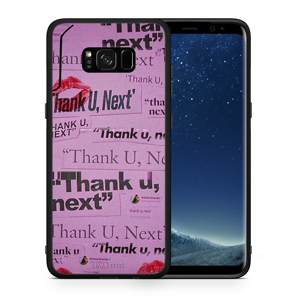 Θήκη Αγίου Βαλεντίνου Samsung S8+ Thank You Next από τη Smartfits με σχέδιο στο πίσω μέρος και μαύρο περίβλημα | Samsung S8+ Thank You Next case with colorful back and black bezels