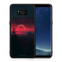 Thumbnail for Θήκη Samsung S8+ Sunset Tropic από τη Smartfits με σχέδιο στο πίσω μέρος και μαύρο περίβλημα | Samsung S8+ Sunset Tropic case with colorful back and black bezels