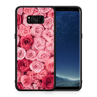 Thumbnail for Θήκη Samsung S8+ RoseGarden Valentine από τη Smartfits με σχέδιο στο πίσω μέρος και μαύρο περίβλημα | Samsung S8+ RoseGarden Valentine case with colorful back and black bezels