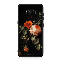Thumbnail for Samsung S8+ Vintage Roses θήκη από τη Smartfits με σχέδιο στο πίσω μέρος και μαύρο περίβλημα | Smartphone case with colorful back and black bezels by Smartfits