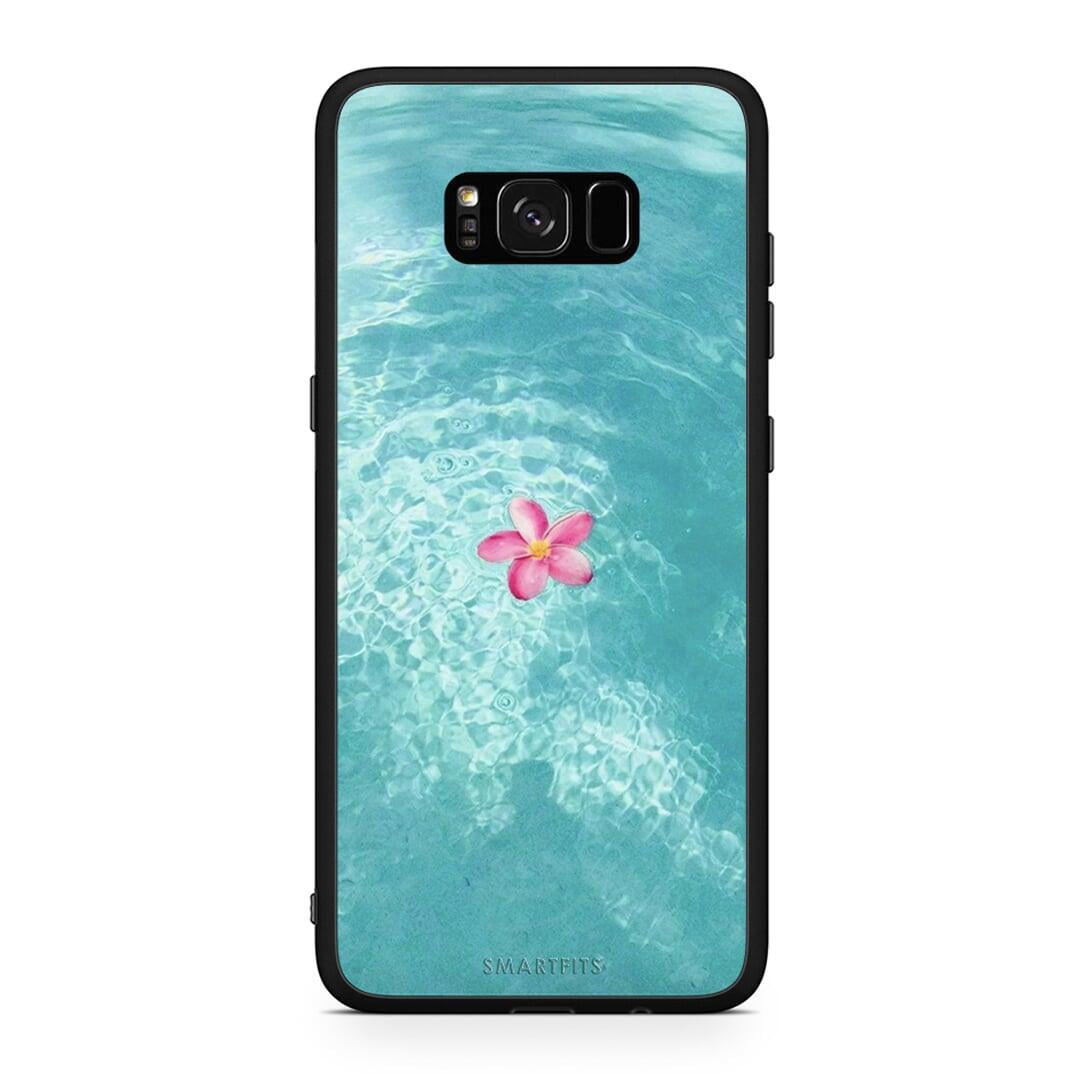 Samsung S8 Water Flower Θήκη από τη Smartfits με σχέδιο στο πίσω μέρος και μαύρο περίβλημα | Smartphone case with colorful back and black bezels by Smartfits