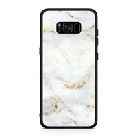 Thumbnail for Samsung S8+ White Gold Marble θήκη από τη Smartfits με σχέδιο στο πίσω μέρος και μαύρο περίβλημα | Smartphone case with colorful back and black bezels by Smartfits