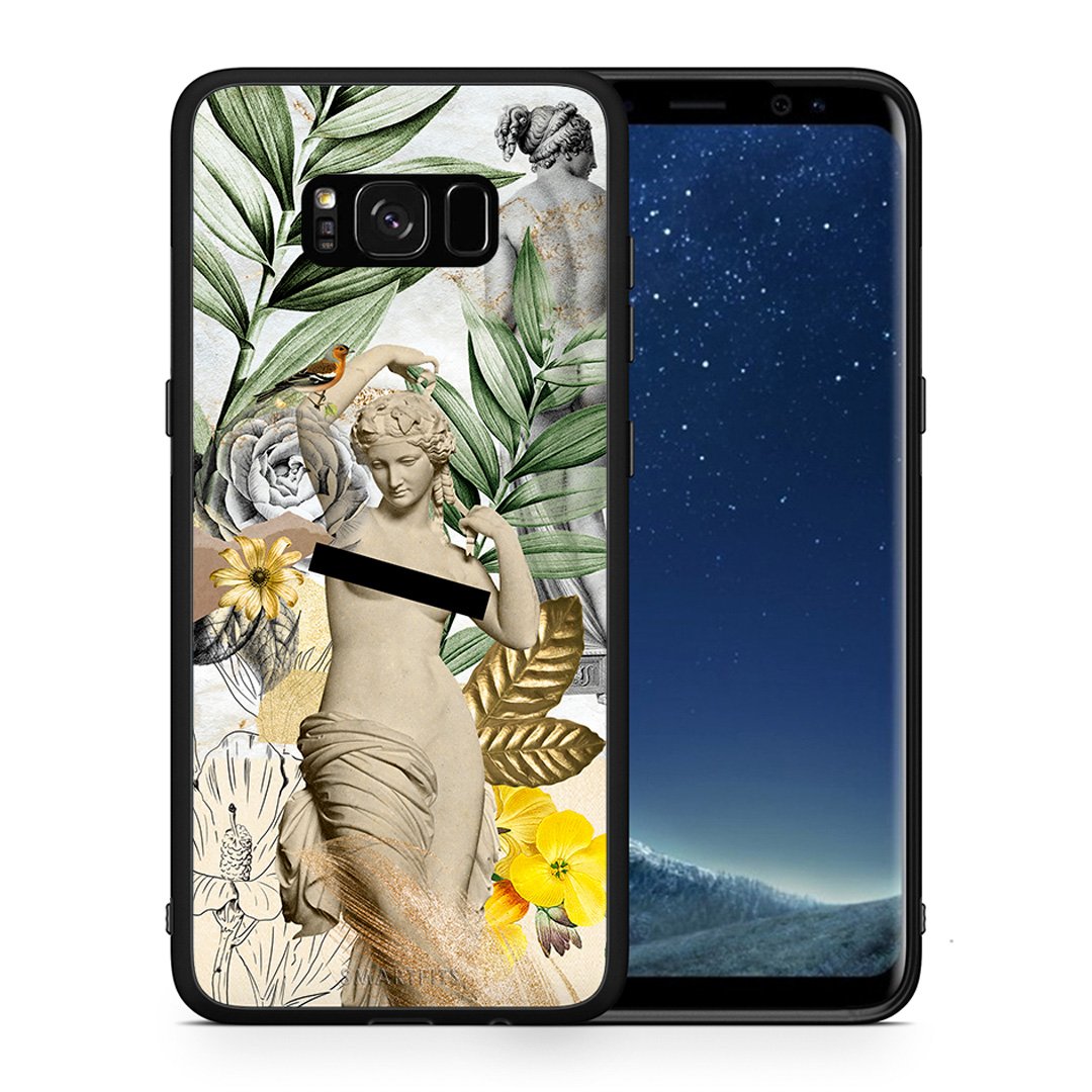 Θήκη Samsung S8 Woman Statue από τη Smartfits με σχέδιο στο πίσω μέρος και μαύρο περίβλημα | Samsung S8 Woman Statue case with colorful back and black bezels